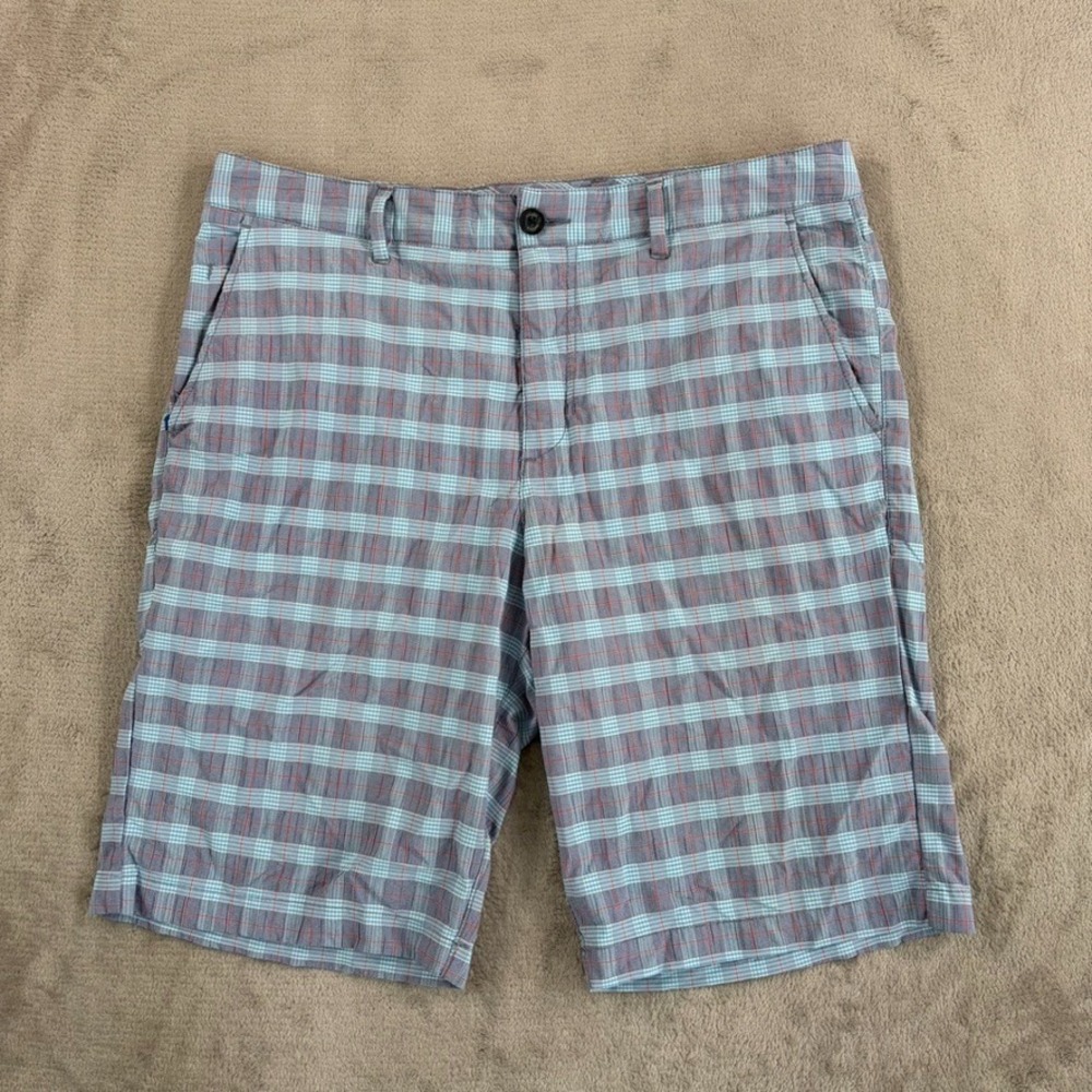Tommy Bahama Performance Golf Shorts in Multi Glen Check Plaid Men 33 (Fits 34)